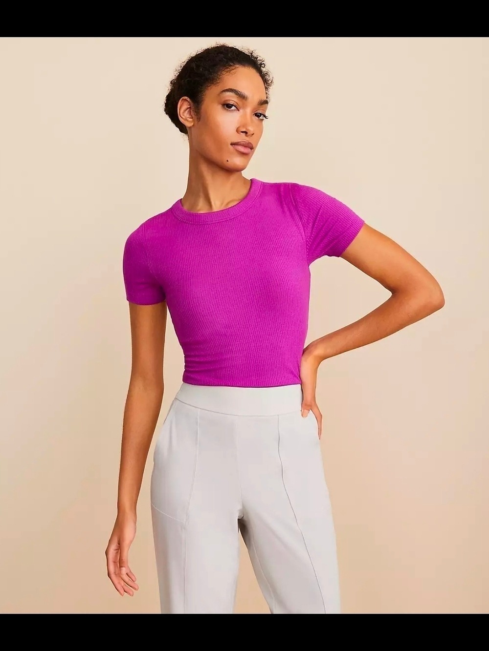 Lou & Grey Ribbed Bra Tee